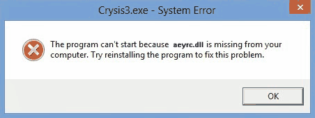 отсутствует aeyrc.dll crysis 3